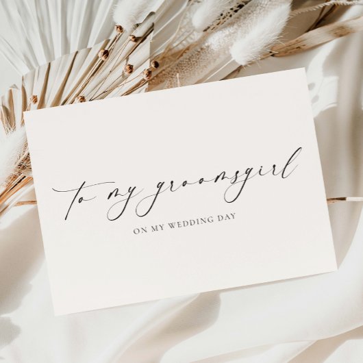 Ellesmere für meinen Groomsgirl Wedding Day Karte