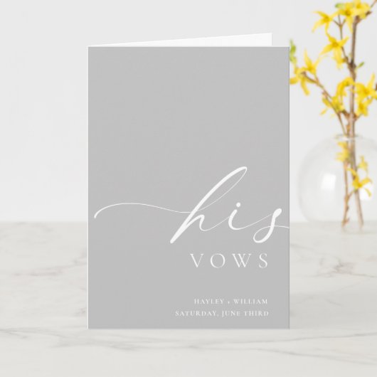 Ellesmere Gray Seine Vows Wedding Card Karte (Gelbe Blume)