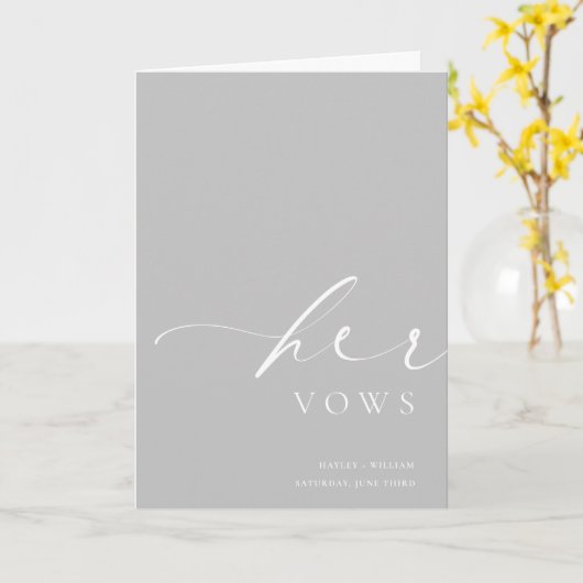 Ellesmere Gray Your Vows Wedcard Karte (Gelbe Blume)