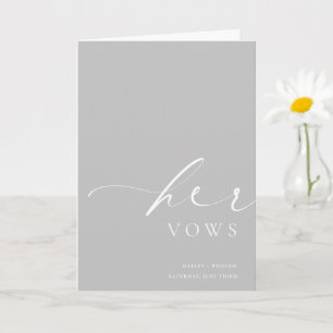Ellesmere Gray Your Vows Wedcard Karte