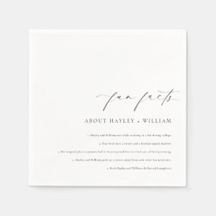 Ellesmere Hochzeits-Spaß-Fakten Serviette
