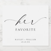 Ellesmere Ihr Lieblingsfavorit Alkoholflaschenetikett (Einzelnes Label)