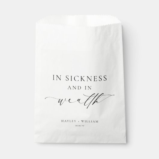 Ellesmere in krankness and in Wealth Lotto Wedding Geschenktütchen (Vorderseite)