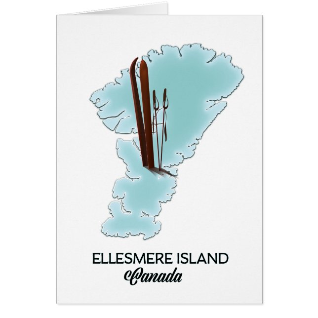 Ellesmere Insel Kanada Kartenposter (Vorne)