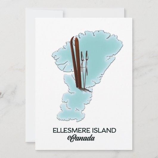 Ellesmere Insel Kanada Kartenposter (Rückseite)