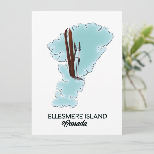 Ellesmere Insel Kanada Kartenposter (Stehend Vorderseite)
