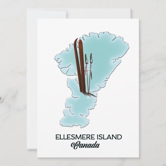 Ellesmere Insel Kanada Kartenposter (Vorderseite)