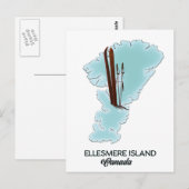 Ellesmere Insel Kanada Kartenposter Postkarte (Vorne/Hinten)