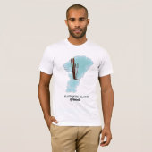 Ellesmere Insel Kanada Kartenposter T-Shirt (Vorne ganz)