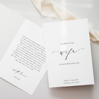 Ellesmere Letter to My Ehefrau Wedday Card