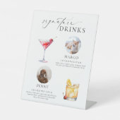 Ellesmere Minimal Pet Foto Signature Drinks unterz Sockelschild (Vorderseite)