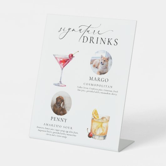 Ellesmere Minimal Pet Foto Signature Drinks unterz Sockelschild (Vorderseite)