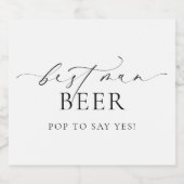 Ellesmere Minimal Trauzeuge Vorschlag Beer Label Bierflaschenetikett (Einzelnes Label)