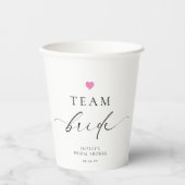 Ellesmere Minimalist Team Braut Pappbecher (Vorderseite)