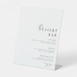 Ellesmere Minimalistisch Dessert Bar Menu Sockelschild