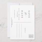 Ellesmere Minimalistisch Foto Save the Date Postka Einladung (Rückseite)