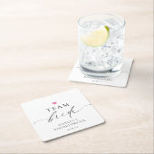 Ellesmere Minimalistisch Team Bride Bachelorette Rechteckiger Pappuntersetzer (Vor Ort)