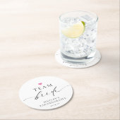 Ellesmere Minimalistisch Team Bride Bachelorette Runder Pappuntersetzer (Vor Ort)