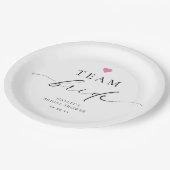 Ellesmere Minimalistisch Team Bride Pappteller (Schrägansicht)