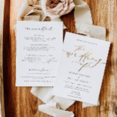 Ellesmere Minimalistisch Wedding and Details Folieneinladung