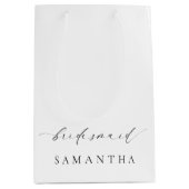 Ellesmere Minimalistisch Wedding Bridesmaid Mittlere Geschenktüte (Vorderseite)