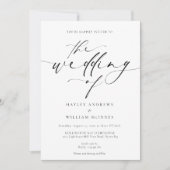 Ellesmere Minimalistisch Wedding Einladung (Vorderseite)