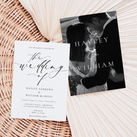 Ellesmere Minimalistisch Wedding Einladung