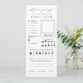 Ellesmere Minimalistisch Wedding Guest Book Card Einladung (Stehend Vorderseite)