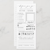 Ellesmere Minimalistisch Wedding Guest Book Card Einladung (Vorne/Hinten)