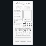 Ellesmere Minimalistisch Wedding Guest Book Card Menükarte<br><div class="desc">Genießen Sie den Spaß Ihres besonderen Tages mit diesen alternativen Hochzeitskarten. Auf der Rückseite finden Sie Zeilen für eine besondere Nachricht Ihrer Gäste. Die Skriptüberschriften sind ein Bild, das nicht bearbeitet werden kann. Der andere Text ist vollständig editierbar. Für eine erweiterte Anpassung dieses Designs, wählen Sie einfach die Schaltfläche "Anpassen"...</div>
