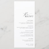 Ellesmere Minimalistisch Wedding Long Menu & Viele Menükarte (Vorderseite)