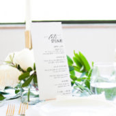 Ellesmere Minimalistisch Wedding Long Menu & Viele Menükarte