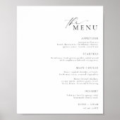 Ellesmere Minimalistisch Wedding Menu Poster (Vorne)