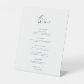 Ellesmere Minimalistisch Wedding Menu Sockelschild (Vorderseite)