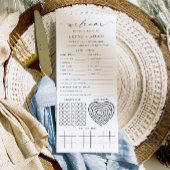Ellesmere Minimalistisch Wedding Quiz und Menükarte