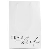 Ellesmere Minimalistisch Wedding Team Bride Medium Mittlere Geschenktüte (Vorderseite)