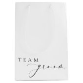 Ellesmere Minimalistisch Wedding Team Groom Mittlere Geschenktüte (Vorderseite)