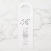 Ellesmere Minimalistisch Wedding Tischnummer Flaschenanhänger (Vorderseite)