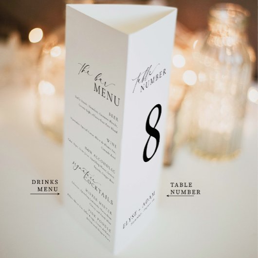 Ellesmere Minimalistische Dreisfalten-Hochzeitsmen Poster