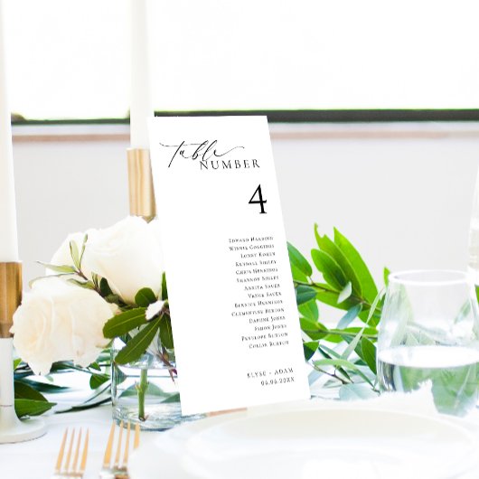 Ellesmere Minimalistische Tischnummer mit Gästenna