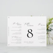 Ellesmere Minimalistische Tri-Fold-Tischnummer & M (Stehend Vorderseite)