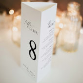 Ellesmere Minimalistische Tri-Fold-Tischnummer & M