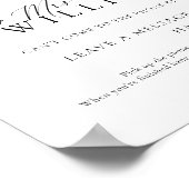 Ellesmere Modern Minimal Audio Guestbook Poster (Ecke)