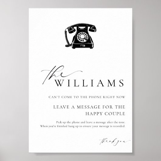 Ellesmere Modern Minimal Audio Guestbook Poster (Vorne)