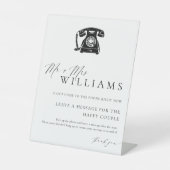 Ellesmere Modern Minimal Audio Guestbook Sockelschild (Vorderseite)