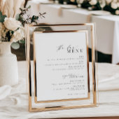 Ellesmere Modern Minimal Das Bar Menu-Zeichen Poster