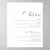 Ellesmere Modern Minimal Das Bar Menu-Zeichen Poster (Vorne)