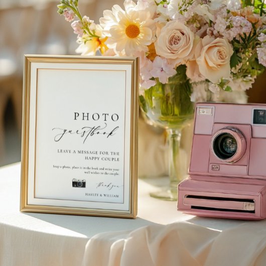 Ellesmere Modern Minimal Foto Gästebuch