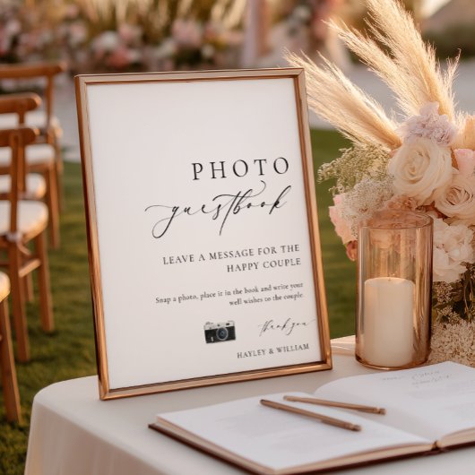 Ellesmere Modern Minimal Foto Gästebuch