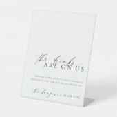 Ellesmere Modern Minimal Open Bar Menu Sockelschild (Vorderseite)